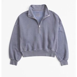 Abercrombie & Fitch Essential Vintage Sunday Half-Zip sweatshirt Charcoal Gray S